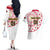 Angola Football Couples Matching Off The Shoulder Long Sleeve Dress and Hawaiian Shirt Go Palancas Negras White Version - Wonder Print Shop