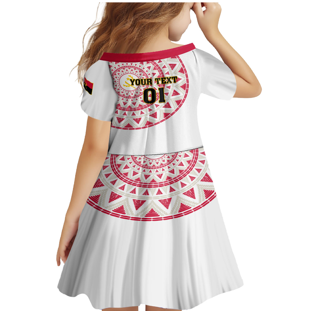 Angola Football Family Matching Mermaid Dress and Hawaiian Shirt Go Palancas Negras White Version - Wonder Print Shop