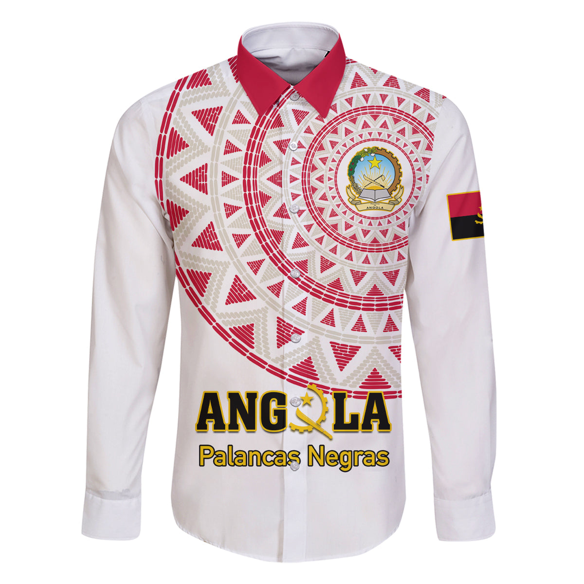 Angola Football Family Matching Off Shoulder Maxi Dress and Hawaiian Shirt Go Palancas Negras White Version - Wonder Print Shop