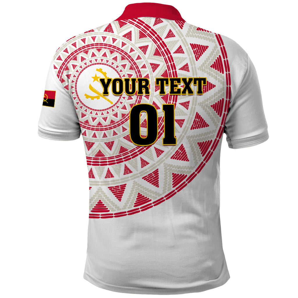 Angola Football Polo Shirt Go Palancas Negras White Version - Wonder Print Shop