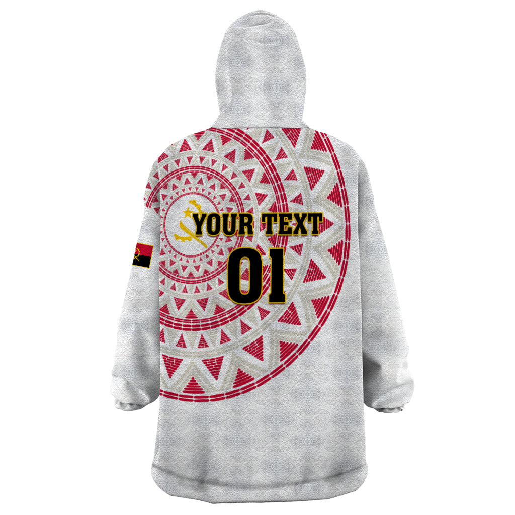 Angola Football Wearable Blanket Hoodie Go Palancas Negras White Version - Wonder Print Shop