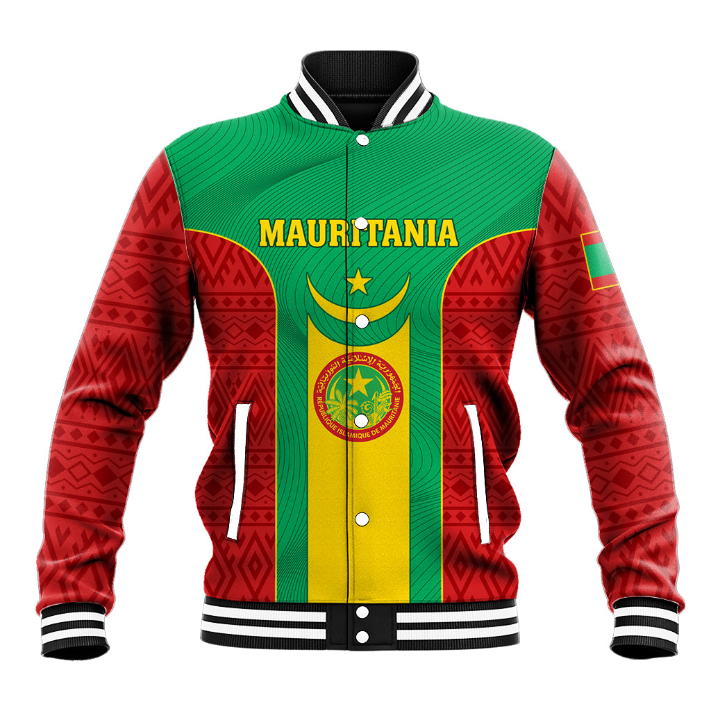 Mauritania Football Baseball Jacket Go Lions of Chinguetti - Wonder Print Shop