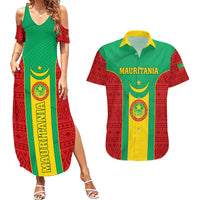 Mauritania Football Couples Matching Summer Maxi Dress and Hawaiian Shirt Go Lions of Chinguetti - Wonder Print Shop