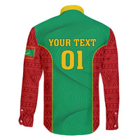 Mauritania Football Family Matching Long Sleeve Bodycon Dress and Hawaiian Shirt Go Lions of Chinguetti - Wonder Print Shop