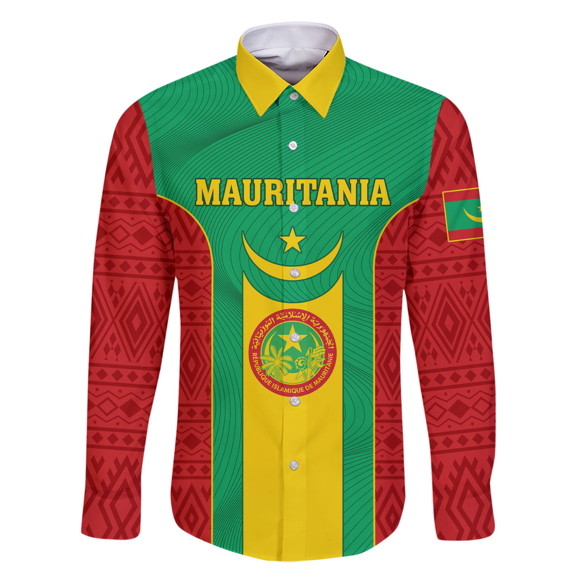 Mauritania Football Family Matching Short Sleeve Bodycon Dress and Hawaiian Shirt Go Lions of Chinguetti - Wonder Print Shop