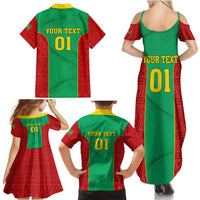 Mauritania Football Family Matching Summer Maxi Dress and Hawaiian Shirt Go Lions of Chinguetti - Wonder Print Shop