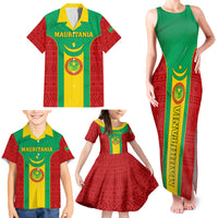 Mauritania Football Family Matching Tank Maxi Dress and Hawaiian Shirt Go Lions of Chinguetti - Wonder Print Shop
