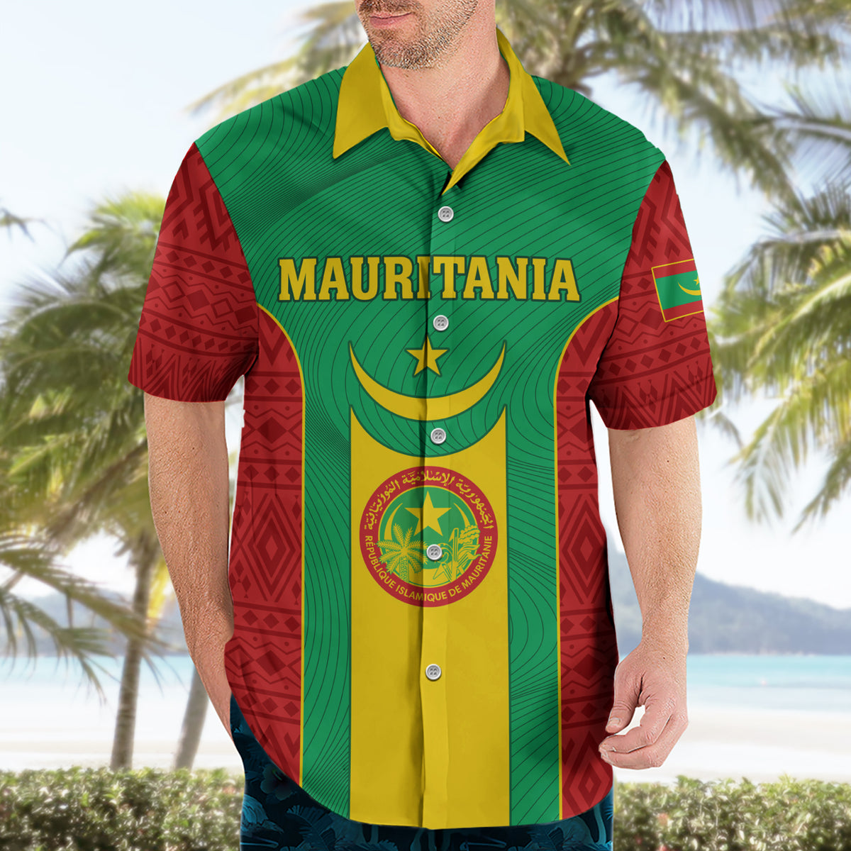 Mauritania Football Hawaiian Shirt Go Lions of Chinguetti - Wonder Print Shop
