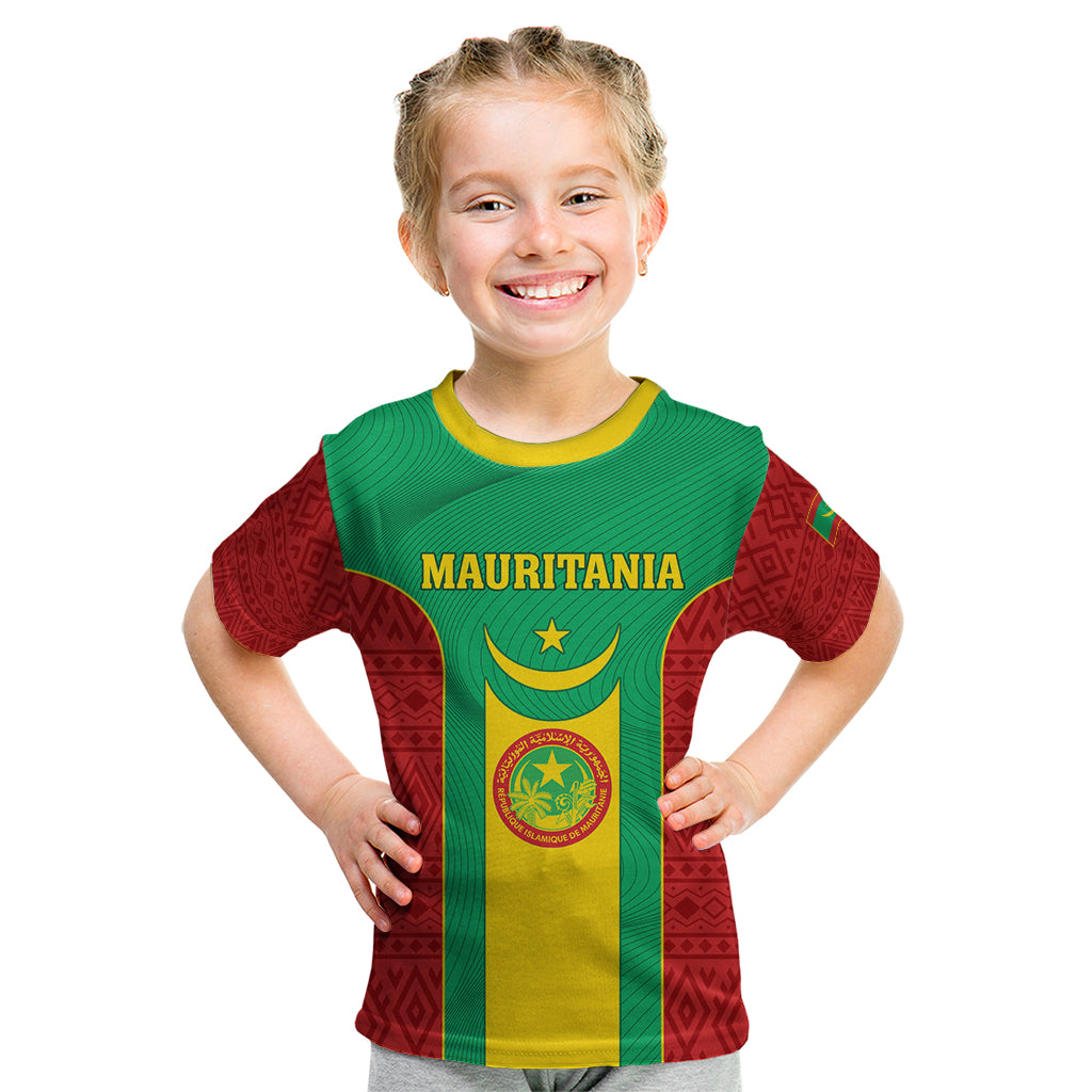 Mauritania Football Kid T Shirt Go Lions of Chinguetti - Wonder Print Shop