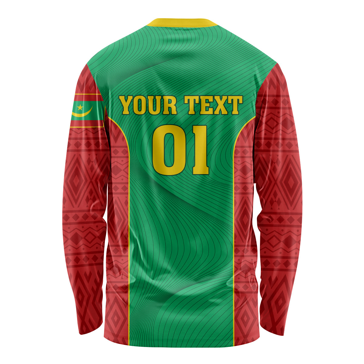 Mauritania Football Long Sleeve Shirt Go Lions of Chinguetti - Wonder Print Shop