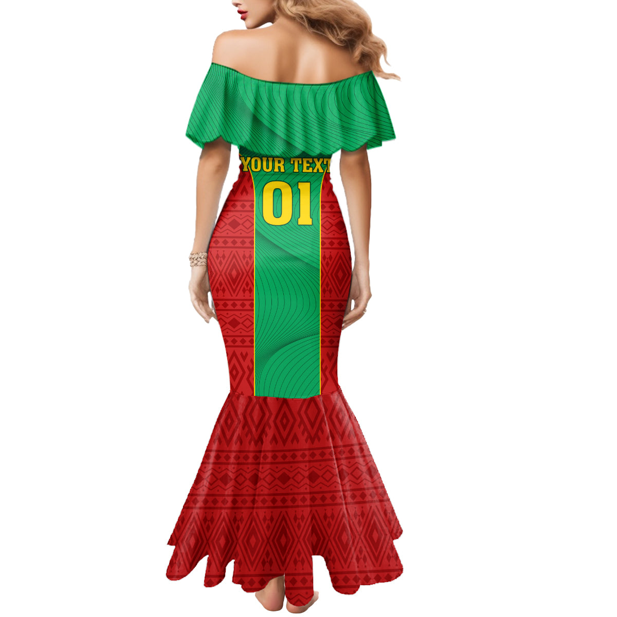 Mauritania Football Mermaid Dress Go Lions of Chinguetti - Wonder Print Shop