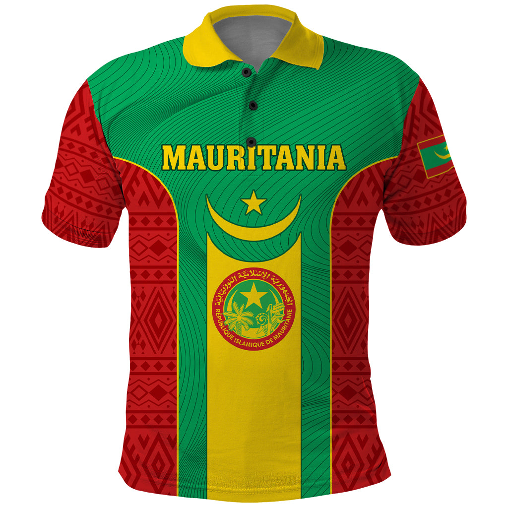 Mauritania Football Polo Shirt Go Lions of Chinguetti - Wonder Print Shop