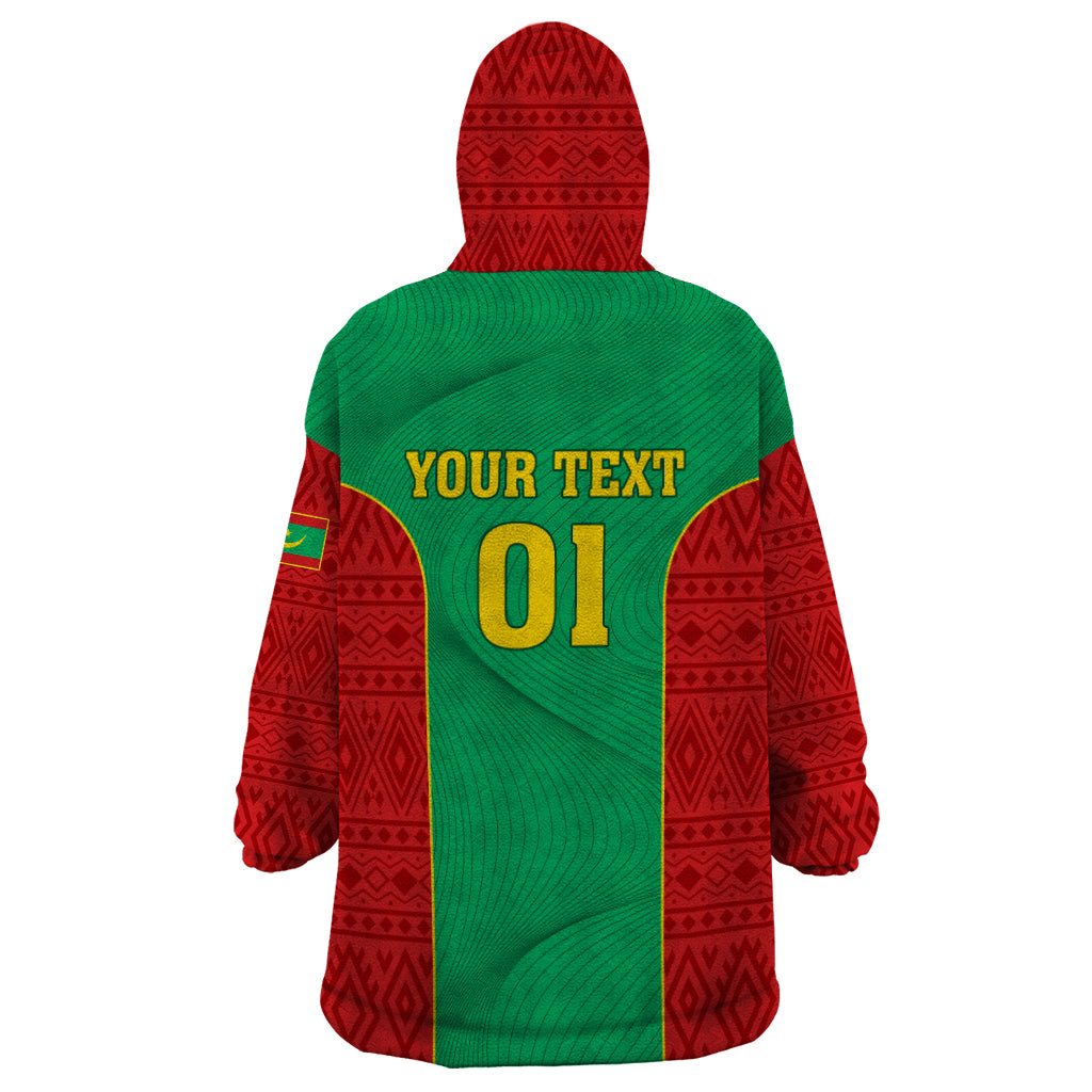 Mauritania Football Wearable Blanket Hoodie Go Lions of Chinguetti - Wonder Print Shop