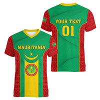 Mauritania Football Women V Neck T Shirt Go Lions of Chinguetti - Wonder Print Shop