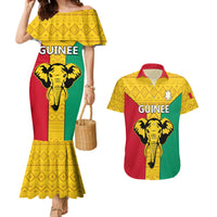Guinea Football Couples Matching Mermaid Dress and Hawaiian Shirt Come On Syli National - Wonder Print Shop