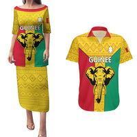 Guinea Football Couples Matching Puletasi and Hawaiian Shirt Come On Syli National - Wonder Print Shop