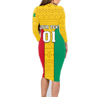 Guinea Football Family Matching Long Sleeve Bodycon Dress and Hawaiian Shirt Come On Syli National - Wonder Print Shop