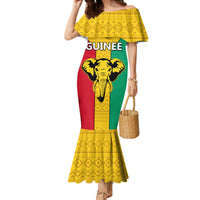 Guinea Football Family Matching Mermaid Dress and Hawaiian Shirt Come On Syli National - Wonder Print Shop