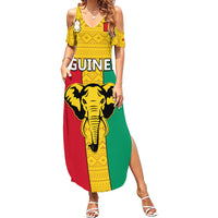 Guinea Football Family Matching Summer Maxi Dress and Hawaiian Shirt Come On Syli National - Wonder Print Shop