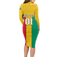 Guinea Football Long Sleeve Bodycon Dress Come On Syli National - Wonder Print Shop