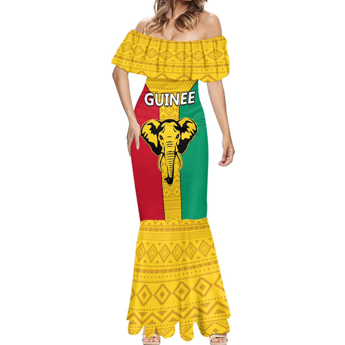 Guinea Football Mermaid Dress Come On Syli National - Wonder Print Shop