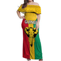 Guinea Football Off Shoulder Maxi Dress Come On Syli National - Wonder Print Shop