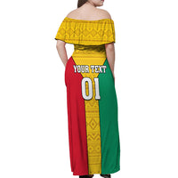Guinea Football Off Shoulder Maxi Dress Come On Syli National - Wonder Print Shop