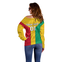 Guinea Football Off Shoulder Sweater Come On Syli National - Wonder Print Shop