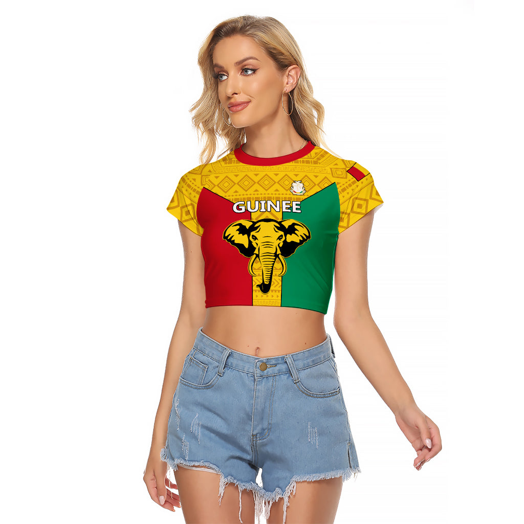 Guinea Football Raglan Cropped T Shirt Come On Syli National - Wonder Print Shop