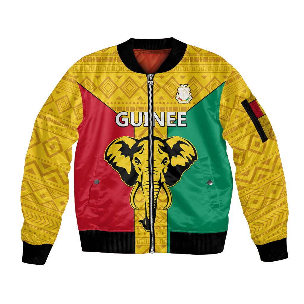 Guinea Football Sleeve Zip Bomber Jacket Come On Syli National - Wonder Print Shop