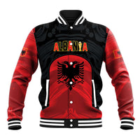 Custom Football 2026 Albania Black Baseball Jacket Kuqezinjte Come On