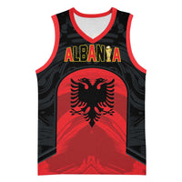Custom Football 2026 Albania Black Basketball Jersey Kuqezinjte Come On