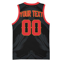 Custom Football 2026 Albania Black Basketball Jersey Kuqezinjte Come On