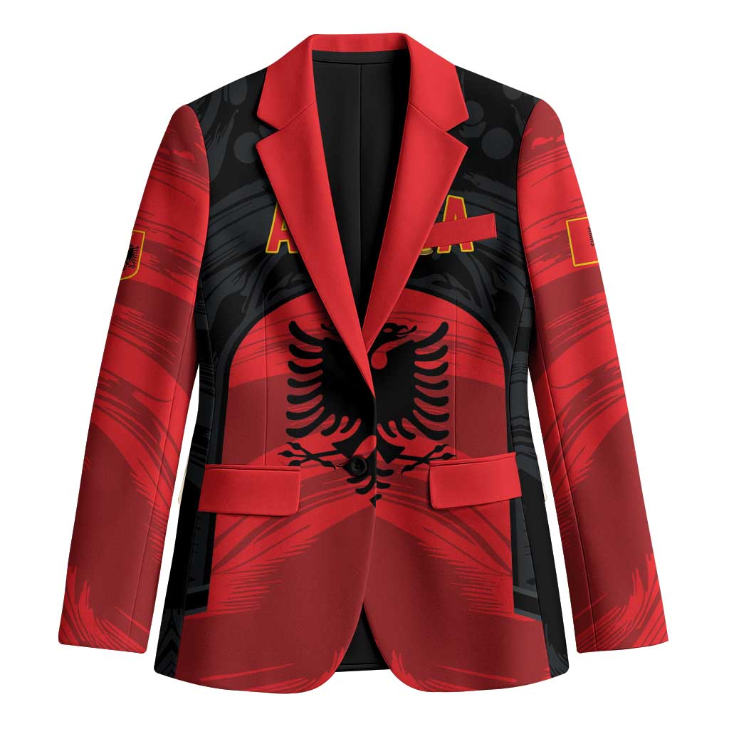 Custom Football 2026 Albania Black Blazer Kuqezinjte Come On