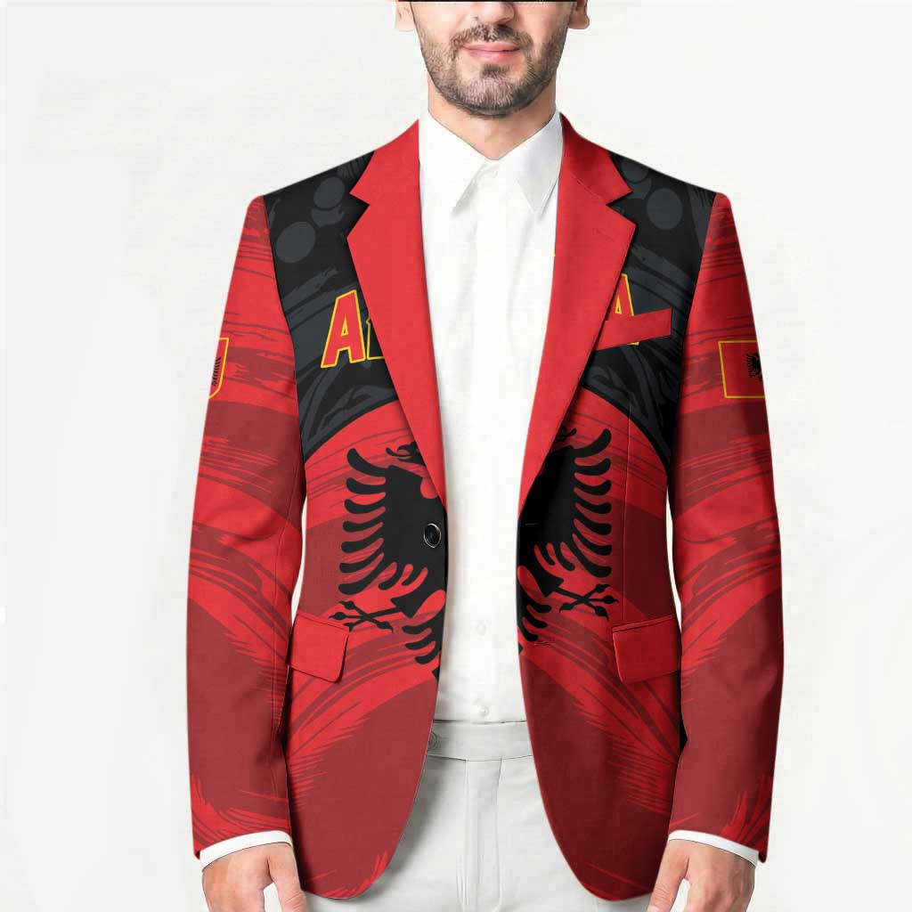 Custom Football 2026 Albania Black Blazer Kuqezinjte Come On