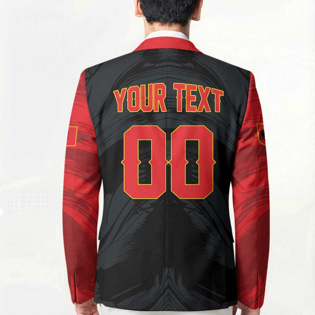 Custom Football 2026 Albania Black Blazer Kuqezinjte Come On