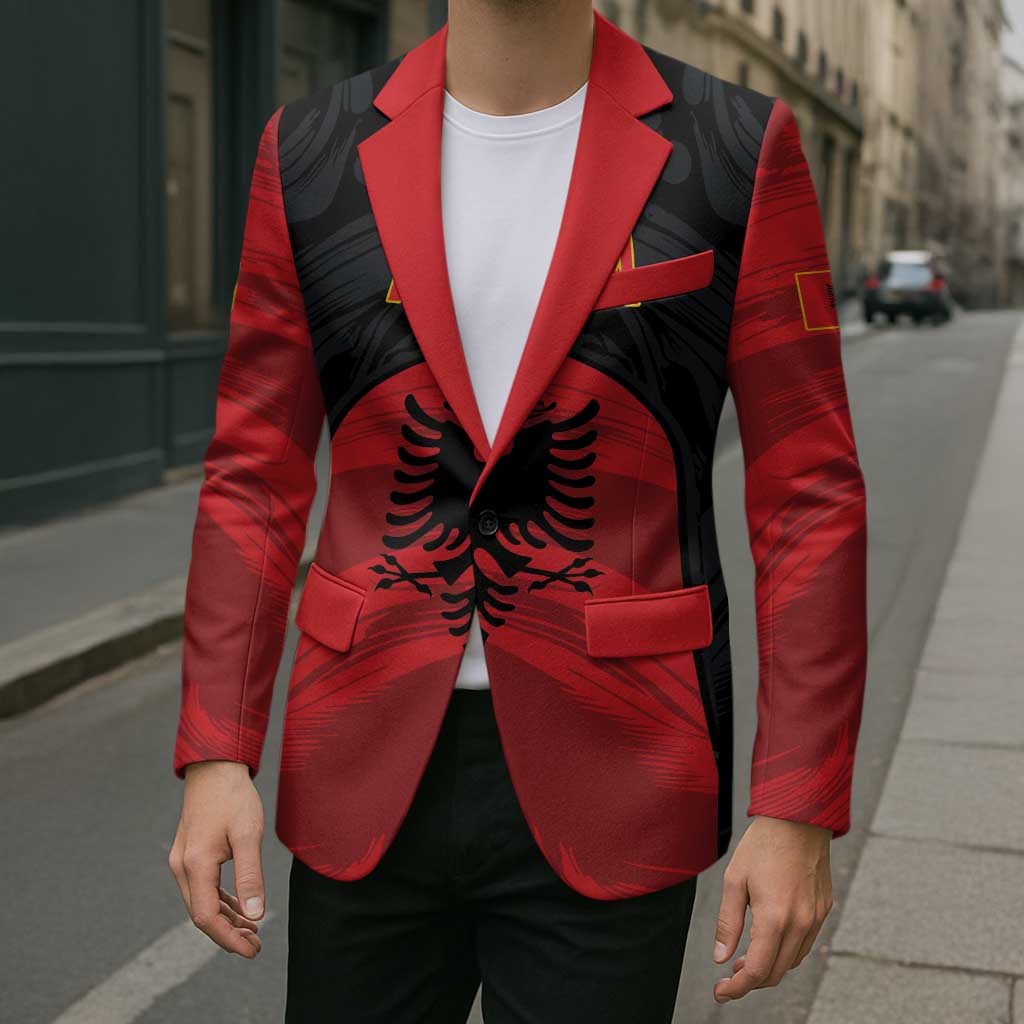 Custom Football 2026 Albania Black Blazer Kuqezinjte Come On