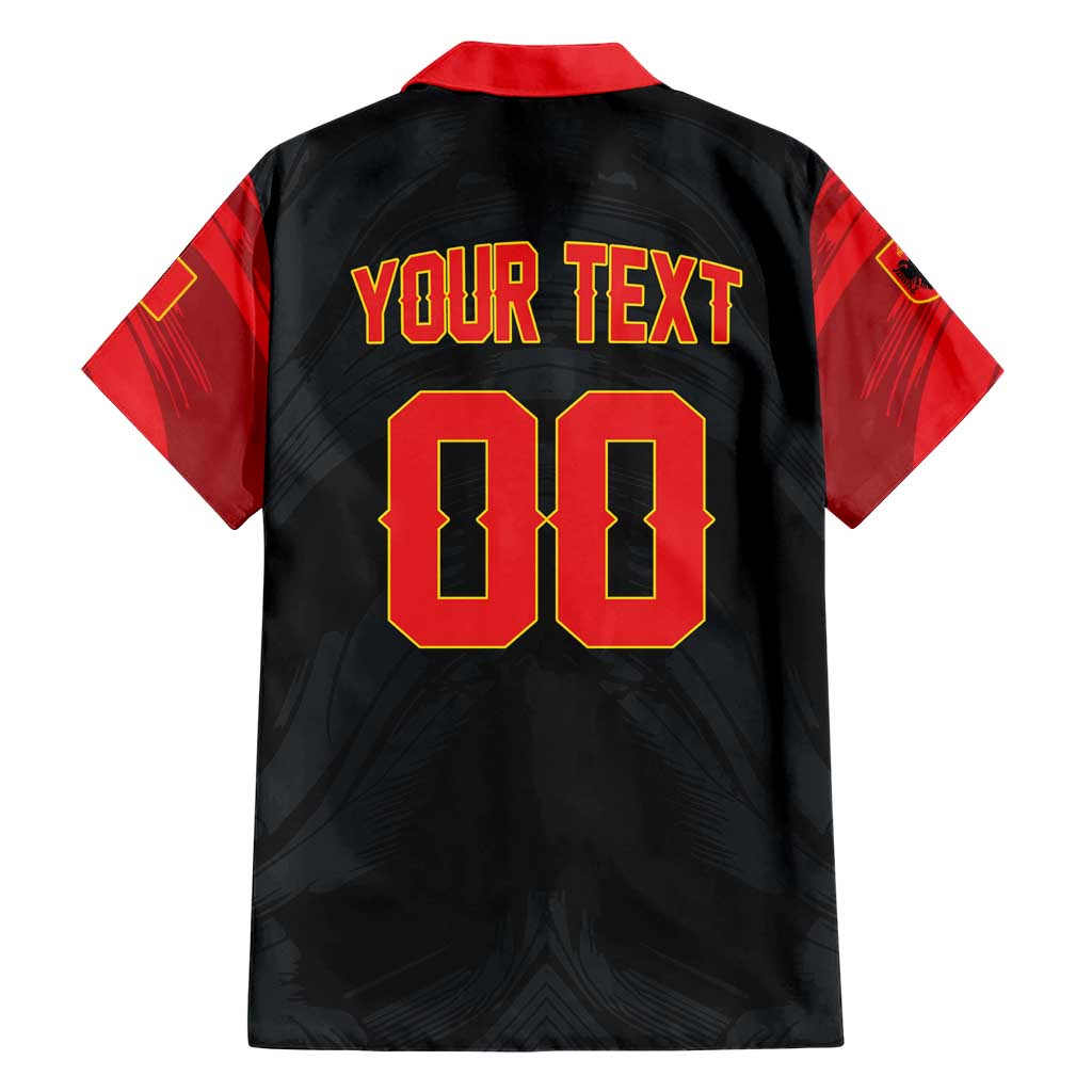Custom Football 2026 Albania Black Hawaiian Shirt Kuqezinjte Come On