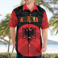Custom Football 2026 Albania Black Hawaiian Shirt Kuqezinjte Come On