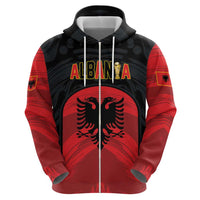 Custom Football 2026 Albania Black Hoodie Kuqezinjte Come On