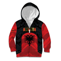 Custom Football 2026 Albania Black Kid Hoodie Kuqezinjte Come On
