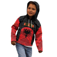 Custom Football 2026 Albania Black Kid Hoodie Kuqezinjte Come On