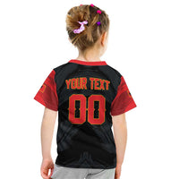 Custom Football 2026 Albania Black Kid T Shirt Kuqezinjte Come On