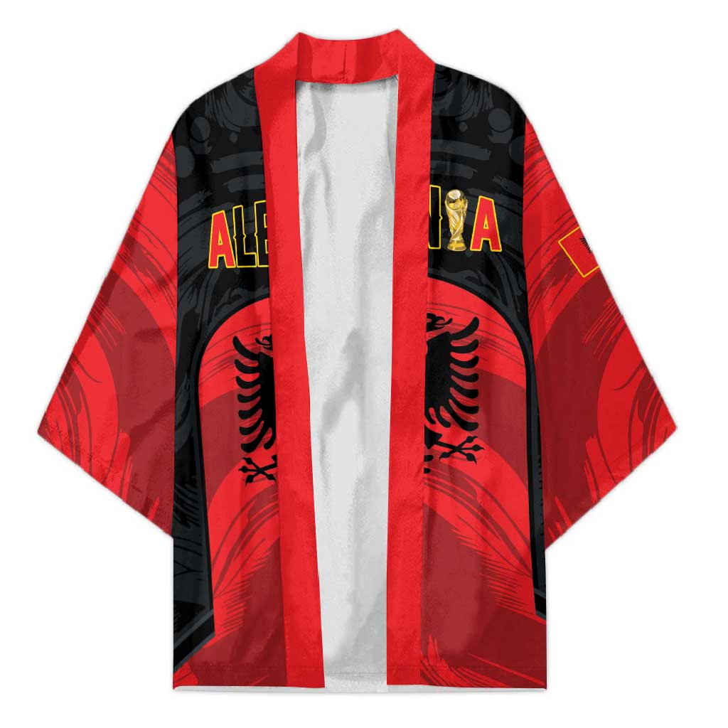 Custom Football 2026 Albania Black Kimono Kuqezinjte Come On