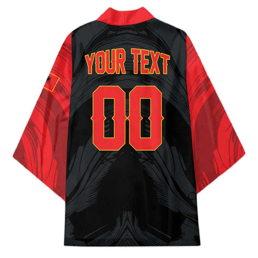 Custom Football 2026 Albania Black Kimono Kuqezinjte Come On