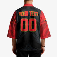 Custom Football 2026 Albania Black Kimono Kuqezinjte Come On