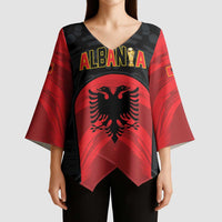 Custom Football 2026 Albania Black Kimono Sleeve Blouse Kuqezinjte Come On