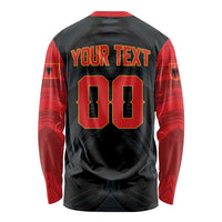 Custom Football 2026 Albania Black Long Sleeve Shirt Kuqezinjte Come On