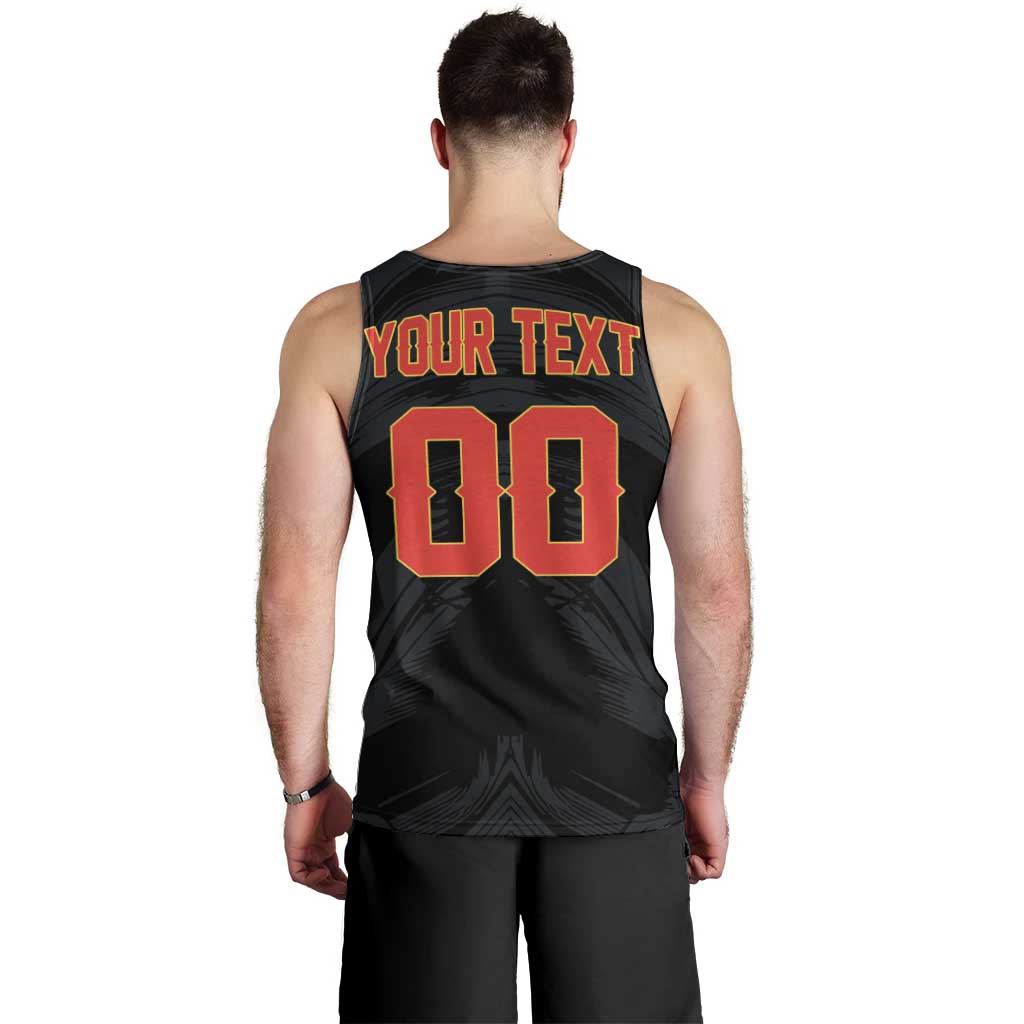 Custom Football 2026 Albania Black Men Tank Top Kuqezinjte Come On