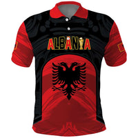 Custom Football 2026 Albania Black Polo Shirt Kuqezinjte Come On